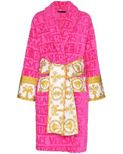 pink versace robes|versace hot pink robe.